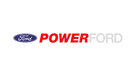 Power Ford logo, demonstrating the impact of Tekion’s cloud technology on automotive dealership success